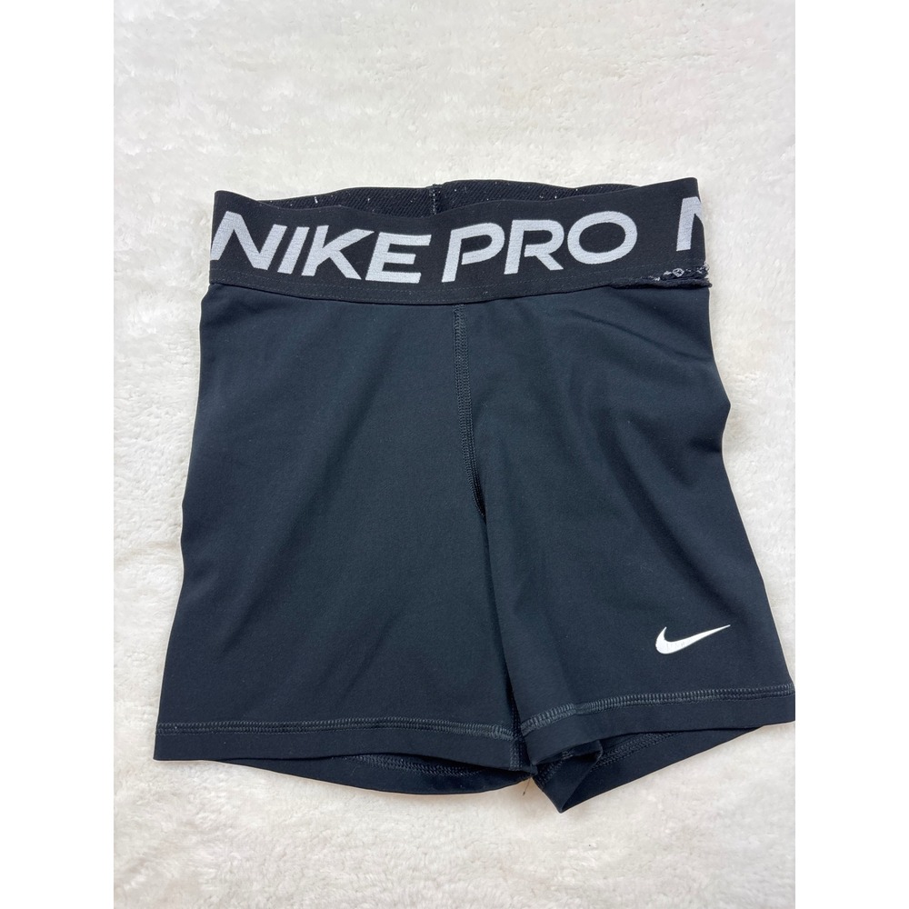 Nike Pro Dri-FIT Womens Compression Shorts Black XS Training Volleyball Running